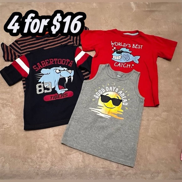 Bundle of 4 Boys T-shirts Sz 5t 4/$16 - Picture 1 of 10